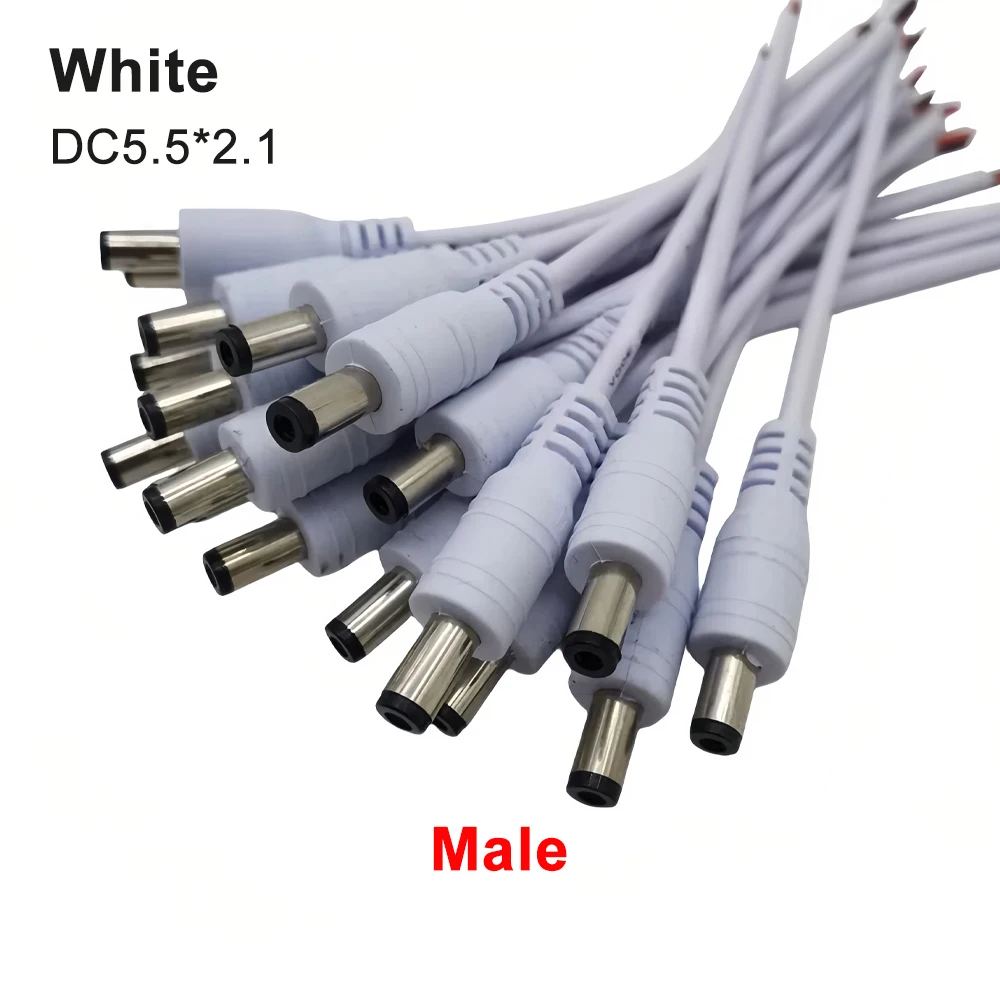 22AWG DC Connector 5.5x2.1mm Male/Female Power Cable Jack 15cm 5-12V Power Adapter Extension Wire For LED Strip Light CCTV