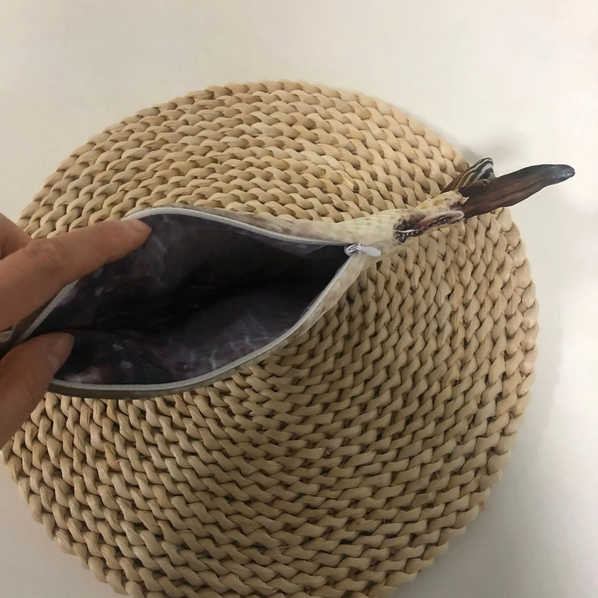 Bolsa de lápices con forma de pez realista, estuche de lápices con cremallera, bolsa de lápices de regreso a la escuela