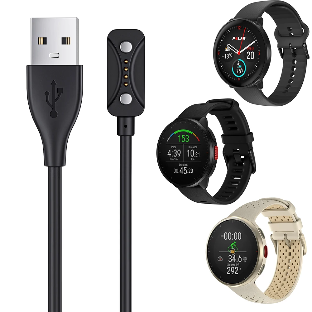 

1m Magnetic USB Charging Cable Charging Line Cord Charger Dock Power Charger Cable for Polar Pacer/Pacer Pro/Ignite 3/Vantage V3