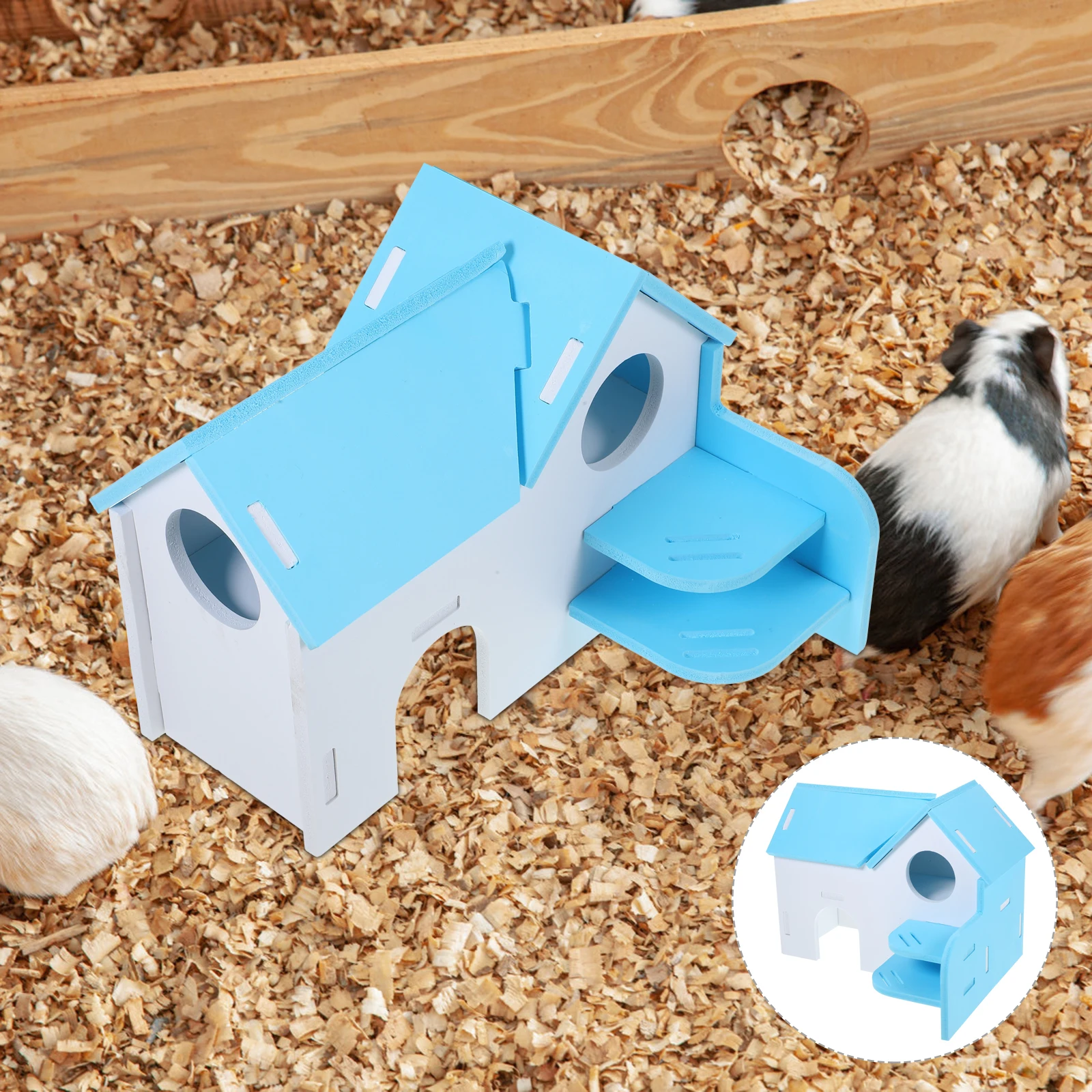 

Colorful Small House Nest For Hamster Warm Comfortable Villa Hideout Round Edge Safe Guinea Pig Chinchilla Rat Cage