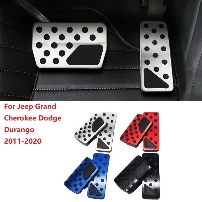 

For Jeep Grand Cherokee Dodge Durango 2011-2020 Car Gas Fuel Brake Footrest Foot Pedal Pad Cover No Drill Gas Brake Pedal Cover