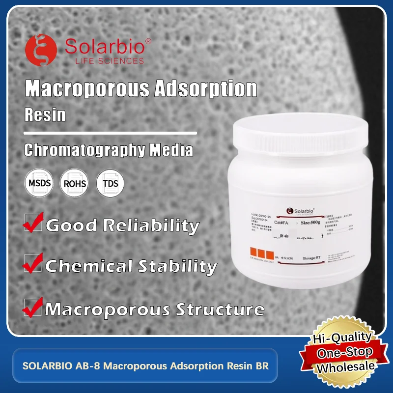 

SOLARBIO AB-8 Macroporous Adsorption Resin BR for Chromatographic Applications in Laboratory Research Original Product