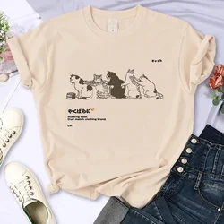 Y2k 90s Cute Cat Shirt Women Funny Cartoon T Shirt Harajuku Graphic Ulzzang T-shirt Aesthetic Tshirt Top Tee Female T-shirts