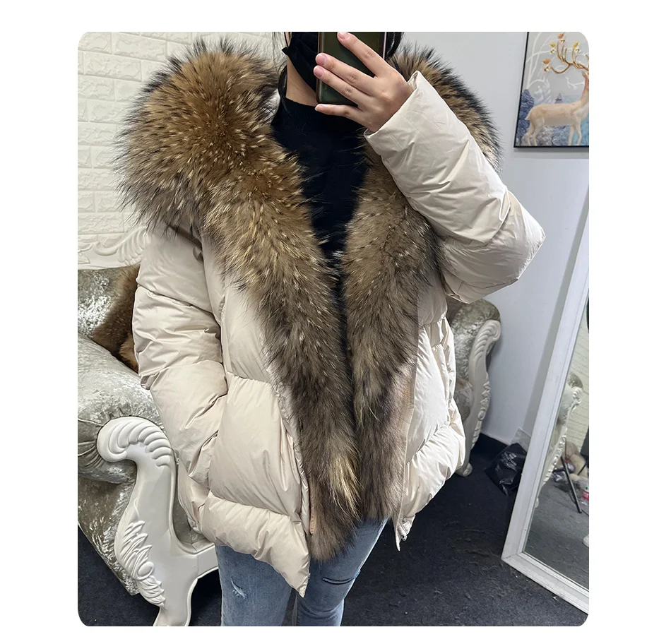 2026 MAOMAOKONG White Duck Down Jacket Winter Women