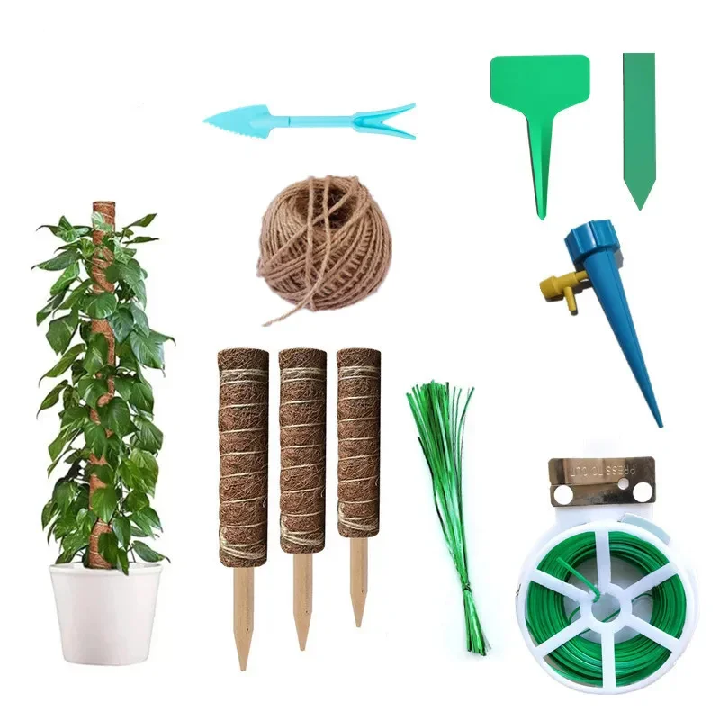 Gardening Tools 30/40/50cm Plant Climbing Pole Coir Moss Stick Extendable Plant Support for Climbing Vines Creepers