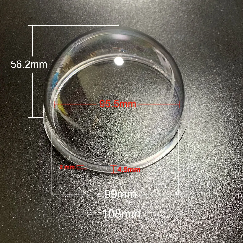 4 Inch Indoor/Outdoor Waterproof PC Clear Ball Cover Heightened Surveillance Security CCTV Camera Dome Protective Housing