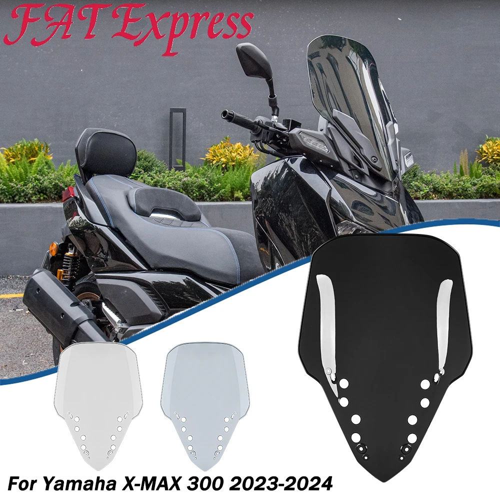 

For Yamaha X-MAX 125 300 2023-2024 Motorcycle Touring Front Wind Screen Shield Windshield Windscreen Protection X-MAX300 XMAX300