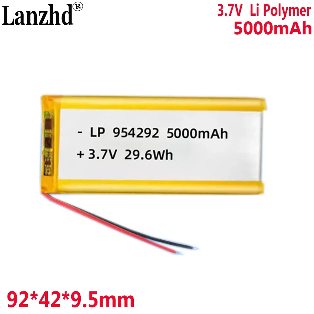 1-15PCS Li ion batteries 3.7V 5000mAh lithium-ion Li polymer battery For mobile power charge treasure tablet pc BANK GPS 954292