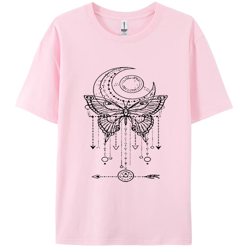 Simple Line Printed Tee Shirt Chic Art Designed Short Sleeve 2024 Summer Fashion Camisetas Casual Women' T-Shirt Streetwear