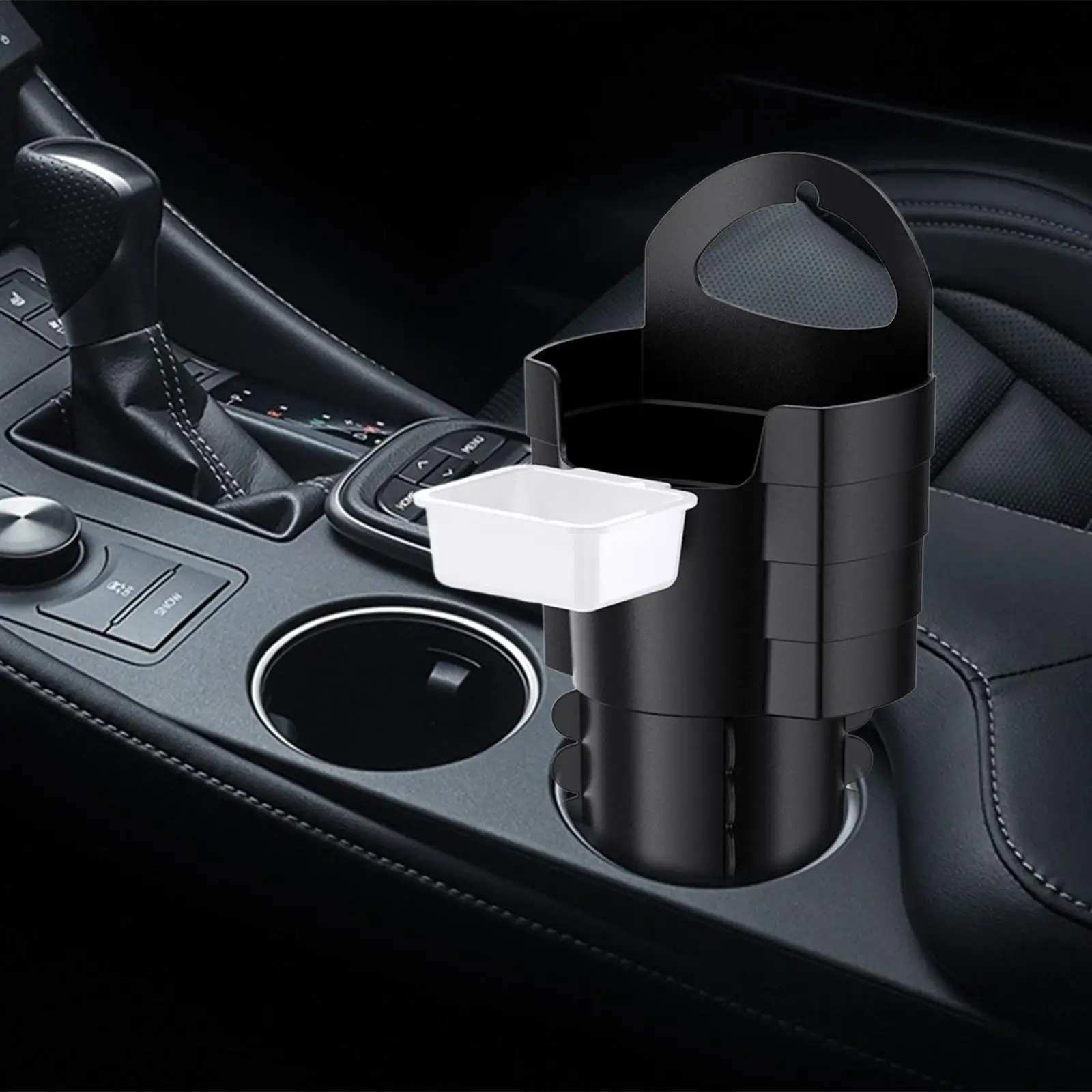 Car French Fry Holder Storage Box Automotive Accessories White Elephant Gift Stocking Stuffer with Sauce Holder for Key