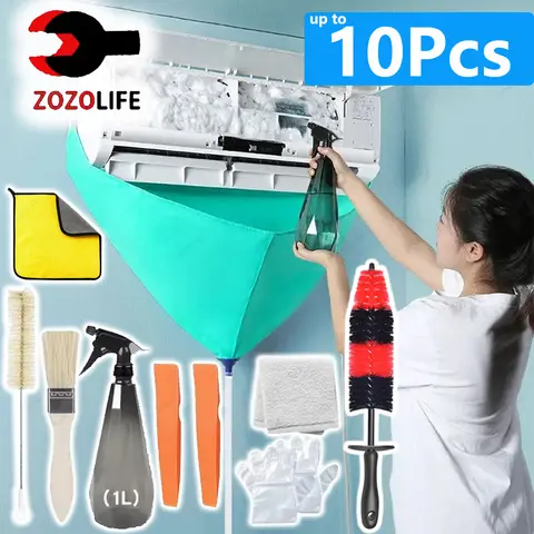 에어컨 청소 키트 에어컨 청소 커버 누출 방지 커버(물 파이프 포함) 분해가 필요 없는 청소 도구