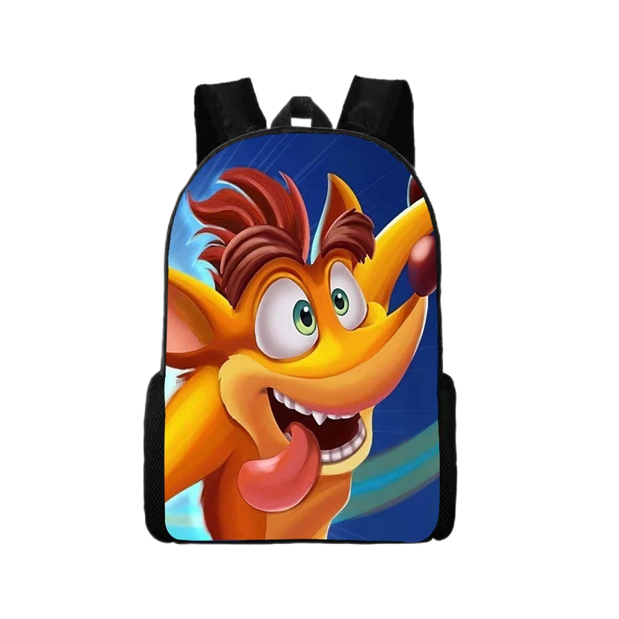 

Crash Bandicoot Anime Cartoon Cartoon Surrounding 's School Bag Primary and Middle School Students Backpack Large Capaci