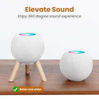 GGMM HP01 HomePod Mini Speaker Exquisite Wood Bracket Easy Install Beautiful Wooden Base Waterproof Anti Slip Base