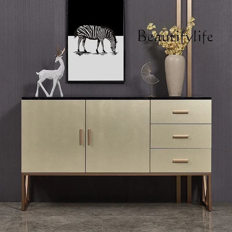 

living room partition cabinet, small apartment household dining side cabinet, post-modern style marble porch cabinet,