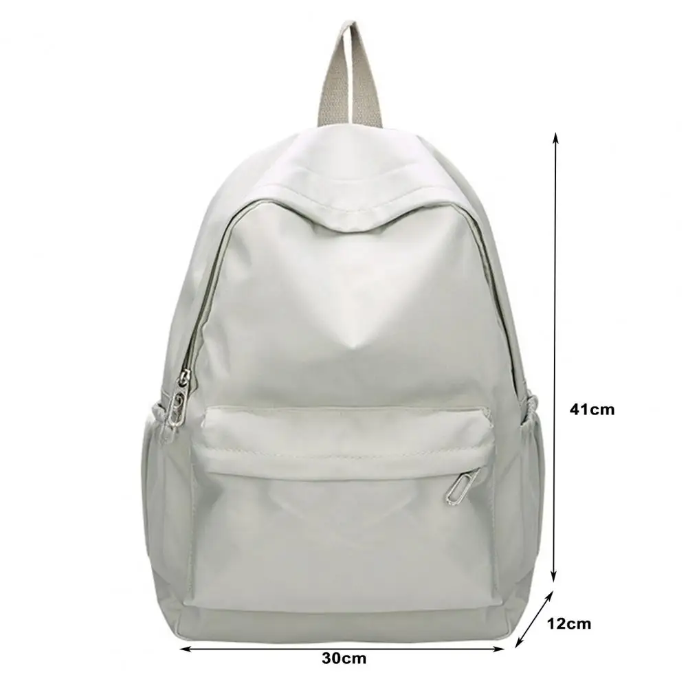 Waterproof Nylon Backpack Large Capacity Backpack for Students Ultra-light Solid Color School Travel Backbag Shoulder Bag