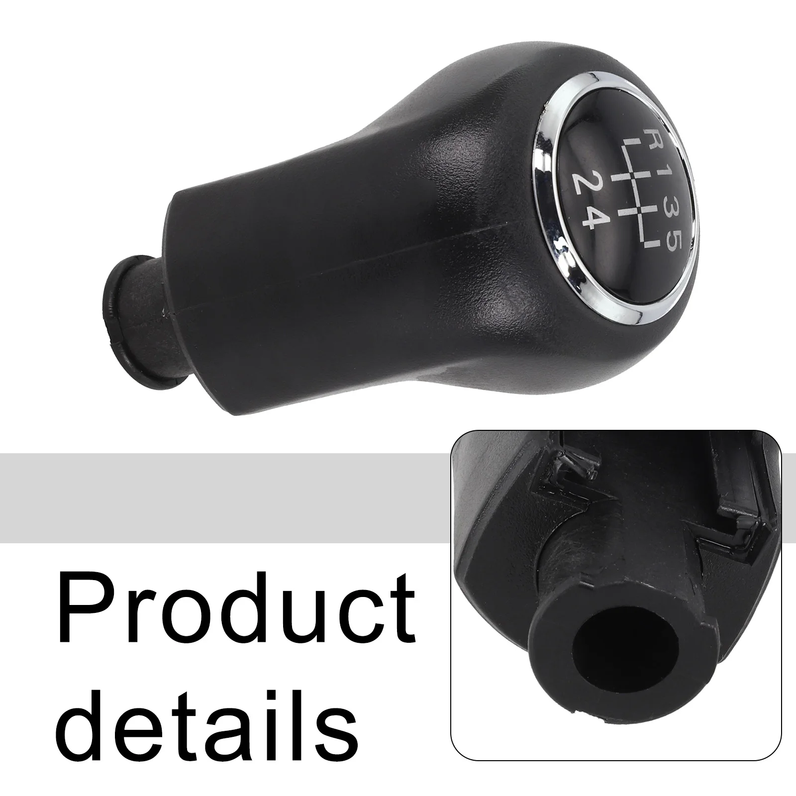 

Car Modification Black Leather Gear Shift Knob Car Accessories ABS Construction Automobile Interior Comfortable Grip