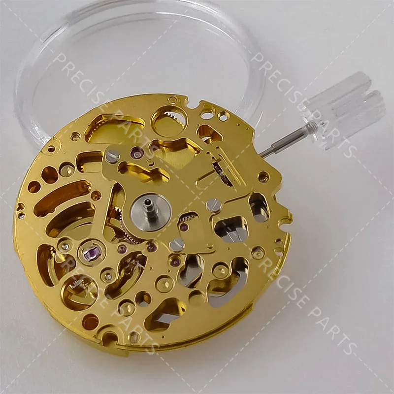 Gold NH71 NH71A Skeleton Automatic Mechanical Movement Accessories High Accuracy 24 Jewels Mod Parts Watch Replacement Parts