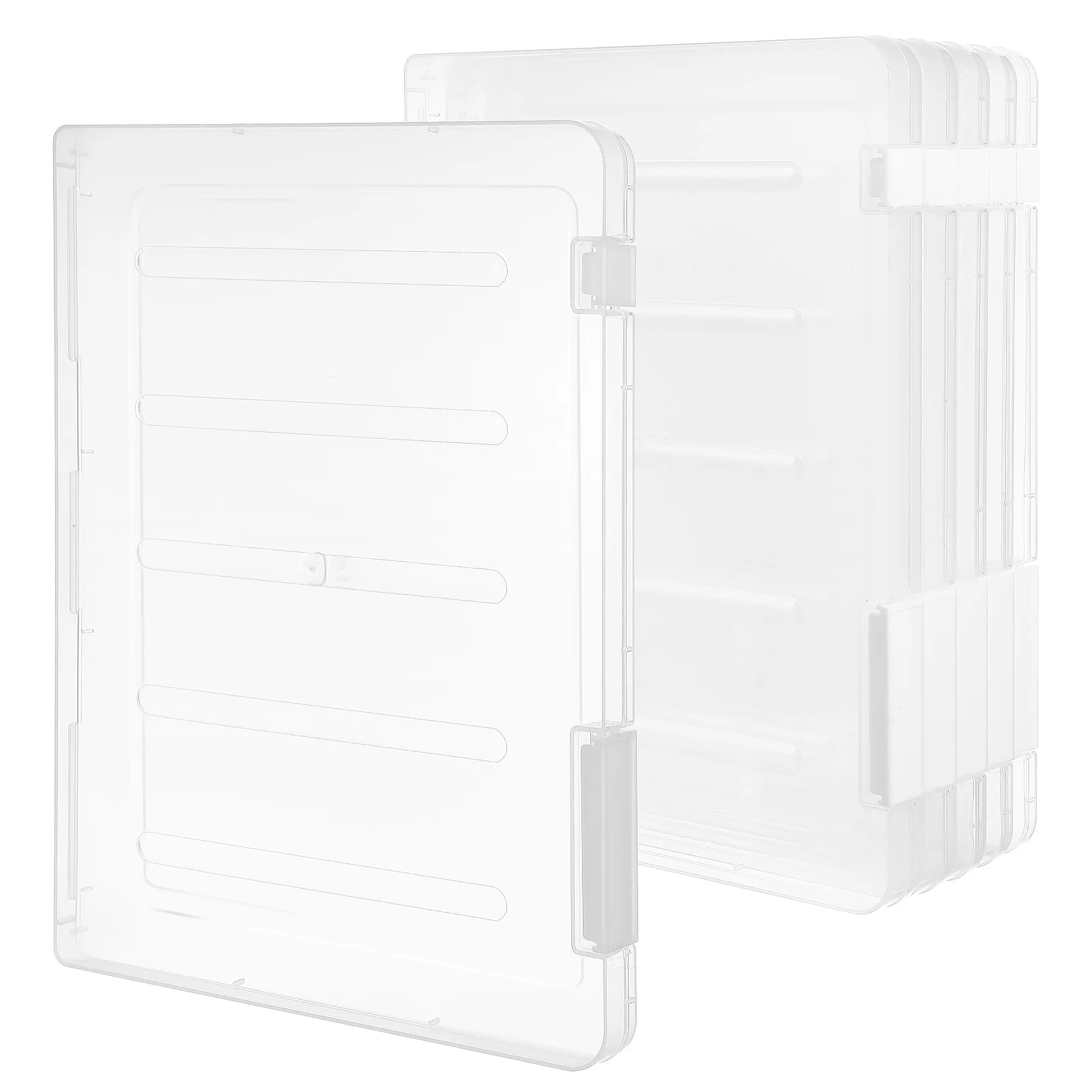 Plastic Document Organizer 6pcs Clear File Storage Box for Coloring Book Papers and Office Supplies
