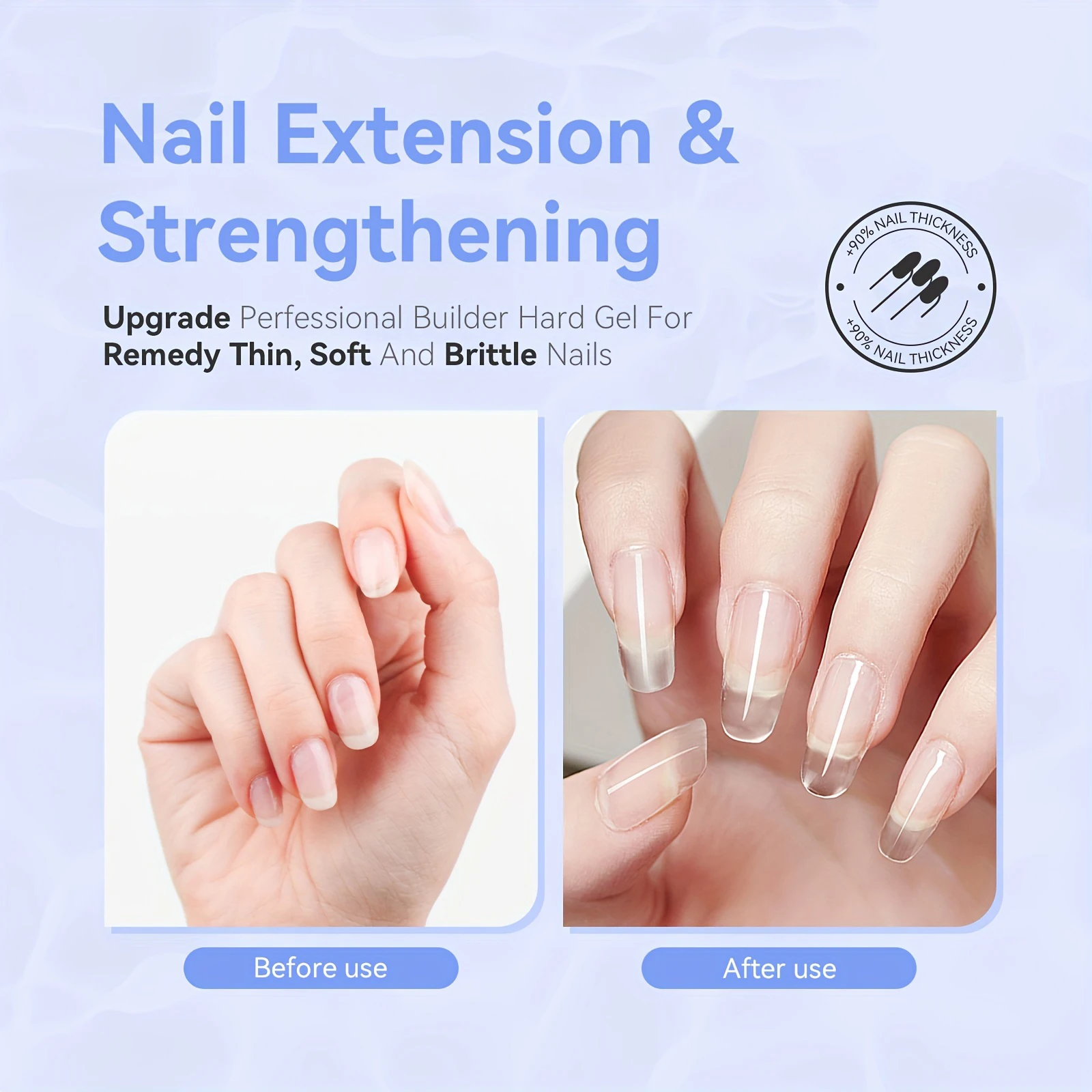 Kit de unhas de gel constructor-gel duro para conjunto de extensão de unhas com escova de modelagem de unhas de gel adequado para iniciantes diy fornecimento de unhas