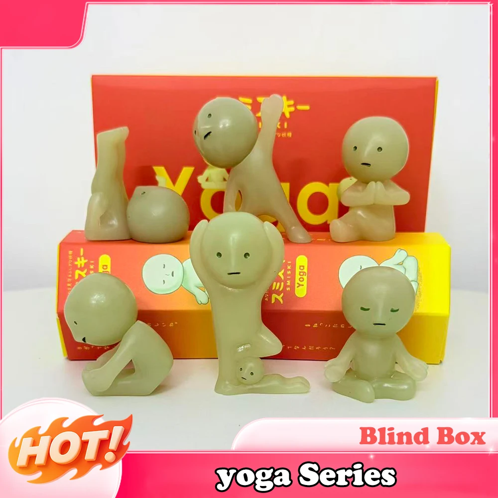 

Горячее высокое качество, новая серия SMISKI Yoga, светящаяся модель куклы, глухая коробка, орнамент, милый угловой Джун, эльф, декор автомобиля, каваи, подарки