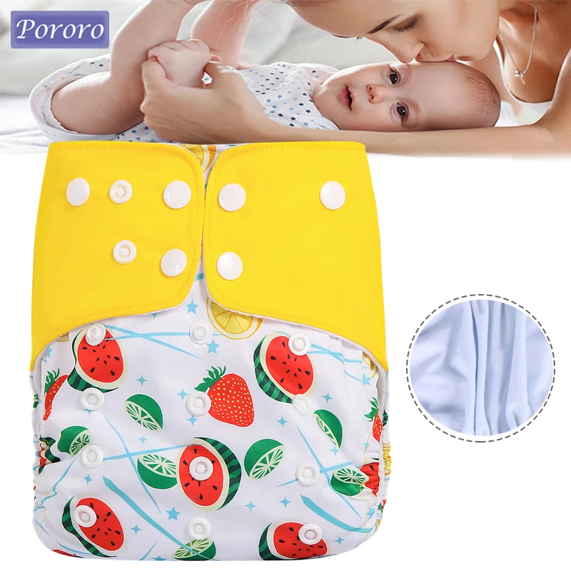 

Cartoon Printed Eco-friendly Pocket Nappy Washable Toilet Training Pant Reusable Infant Cloth Diaper Baby Shower Gift 0-3 Years