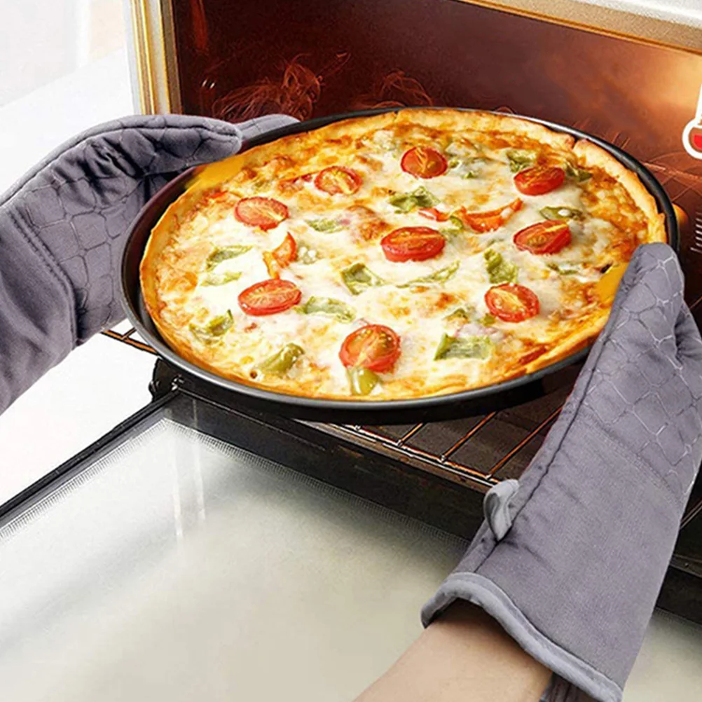 

Oven Mitts Set Heat Resistant Gloves Insulation Cotton Kitchen Supplies Premium Material Practical Protect Hot Plates
