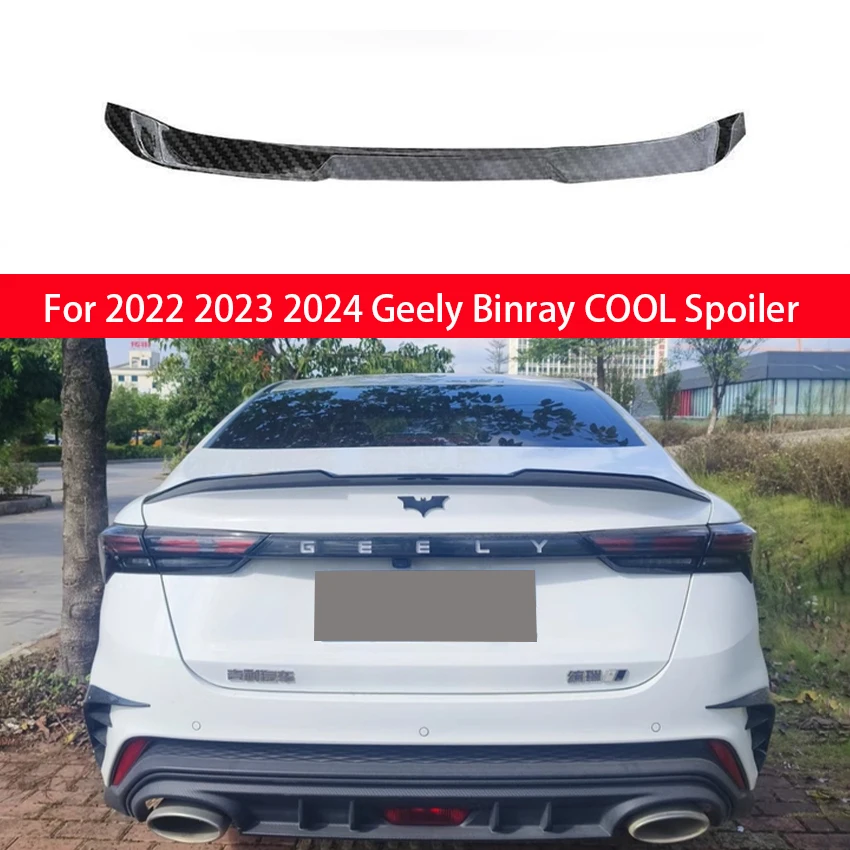 

For 2022 2023 2024 Geely Binray COOL Glossy Black Carbon Car Exterior Tuning Accessories Rear Trunk Lid Spoiler Wings Bodykit