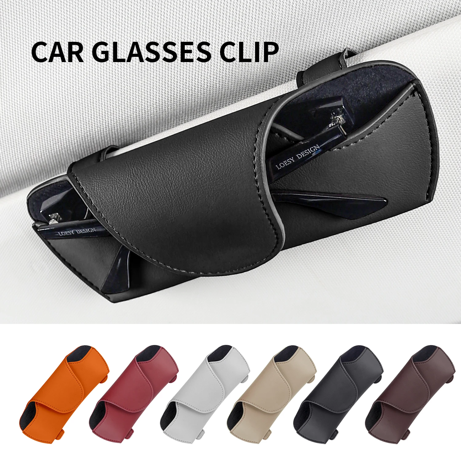 

Compact Light Blocking And Dust-Proof Car Sun Visor Hanging Glasses Wallet Case For Jaguar F-PACE XEL XE XFL XF F-YPE XKR I-PACE