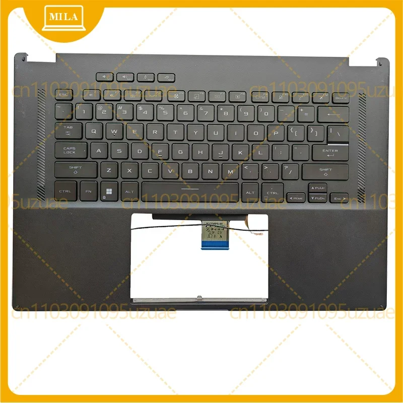 

Задняя крышка LCD-экрана + подставка для рук с американской клавиатурой + (новый) нижний корпус для ASUS ROG Flow X16 GV601 GV601R GV601RM