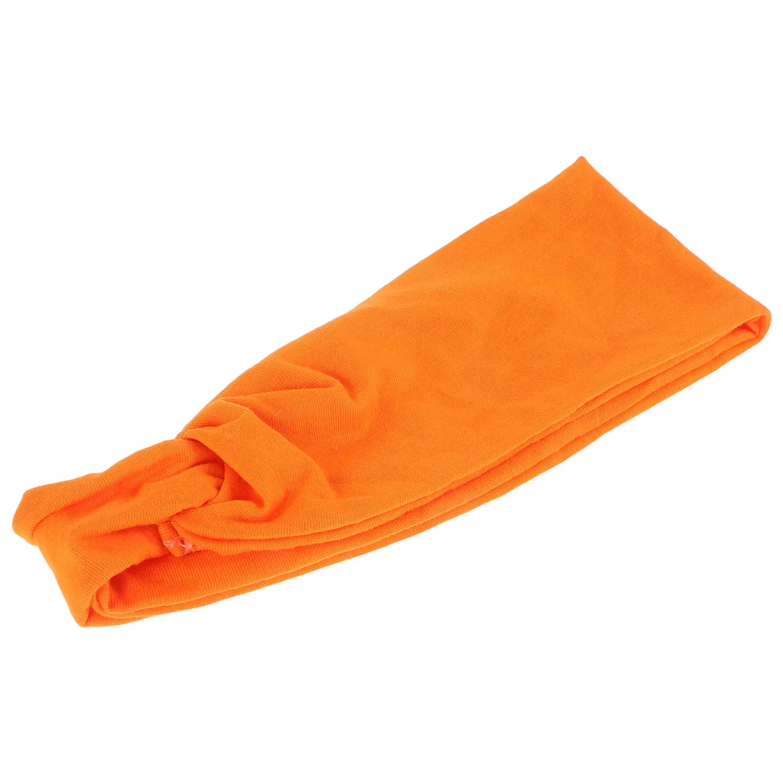 

Оранжевая эластичная тканевая повязка на голову: дышащая, влагопоглощающая, без складок, тюрбан-повязка для волос для женщин, для повседневного использования, вечеринок и спорта