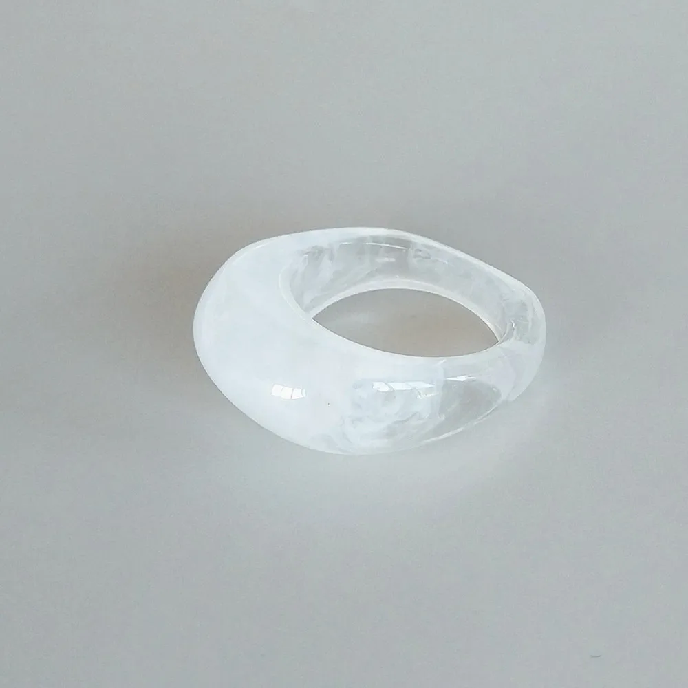 20/36/50 قطعة/الوحدة جديد Vintage شفافة ملونة الاكريليك الراتنج خواتم مجموعة كوريا موضة هندسية الجمالية مجوهرات اكسسوارات #6