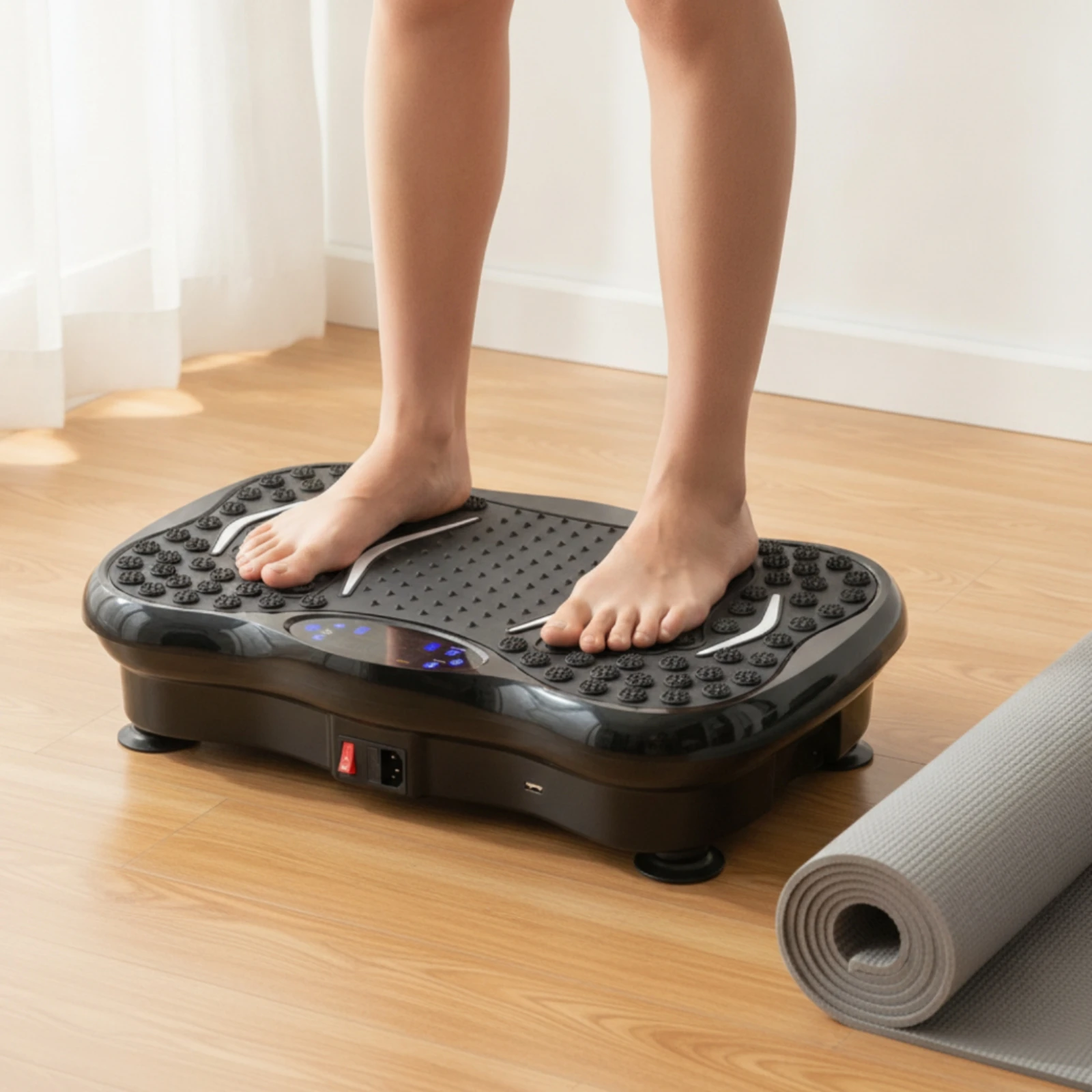 Vibration Plate Exercise Machine Vibrating Vibration Plate Whole Body Workout Machine Low-Impact Whole Body Shaker Home-Friendly
