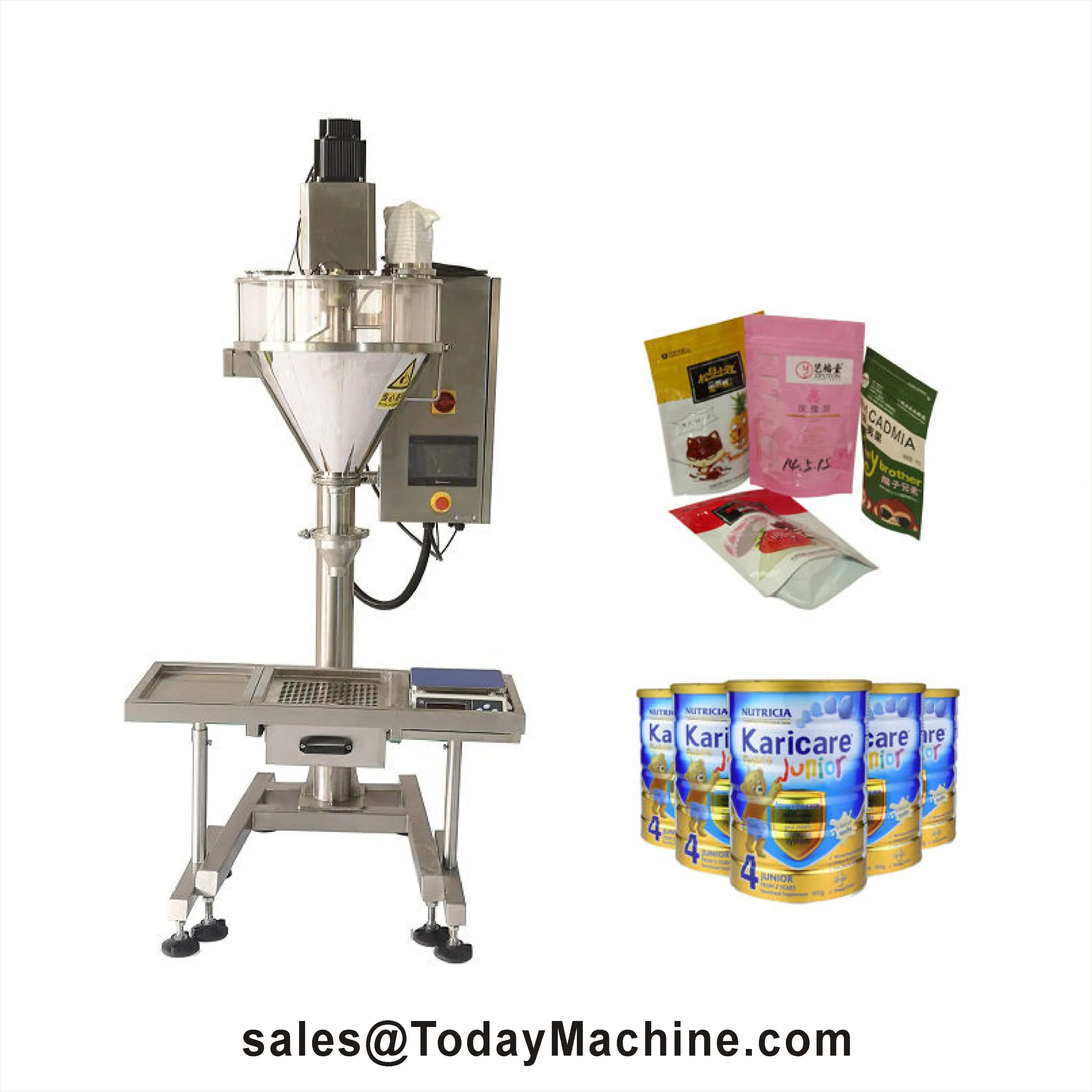 Tabletop 1-100g Auger Powder Filler Filling Machine for Small Pellets Dry Powders