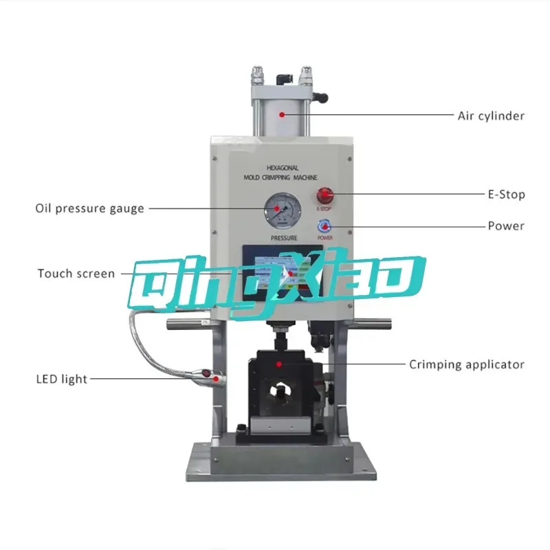 Metal Processing Equipment Hydraulic Terminal Press Six Four Sided Interchangeable Mold For New Energy Wire Harness Crimping