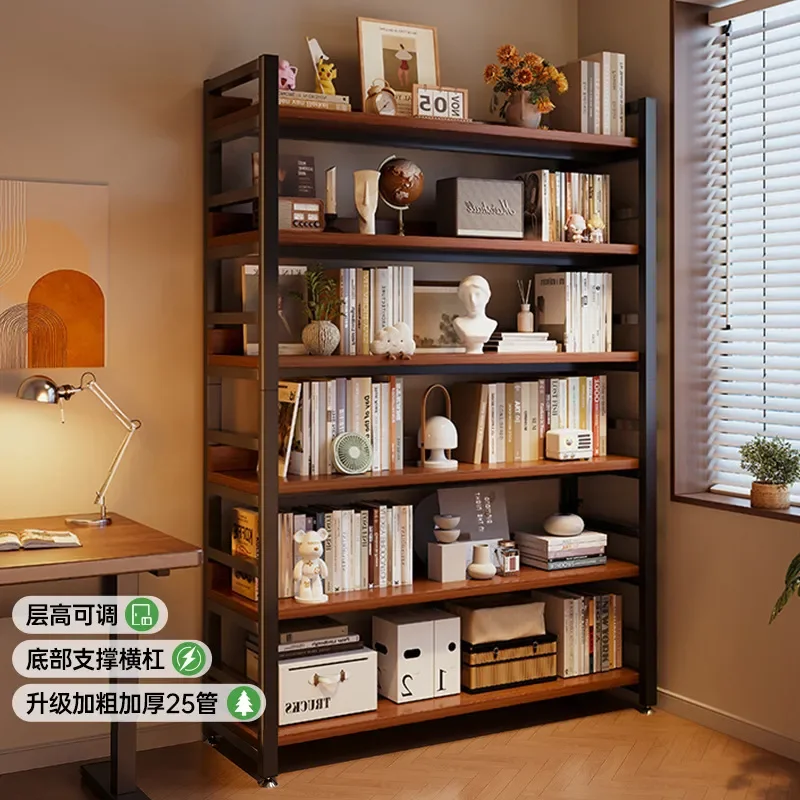 Floor to Ceiling Bookshelf Wall Mounted Display Shelf for Living Room Simple Storage Rack for Home Office Student Library