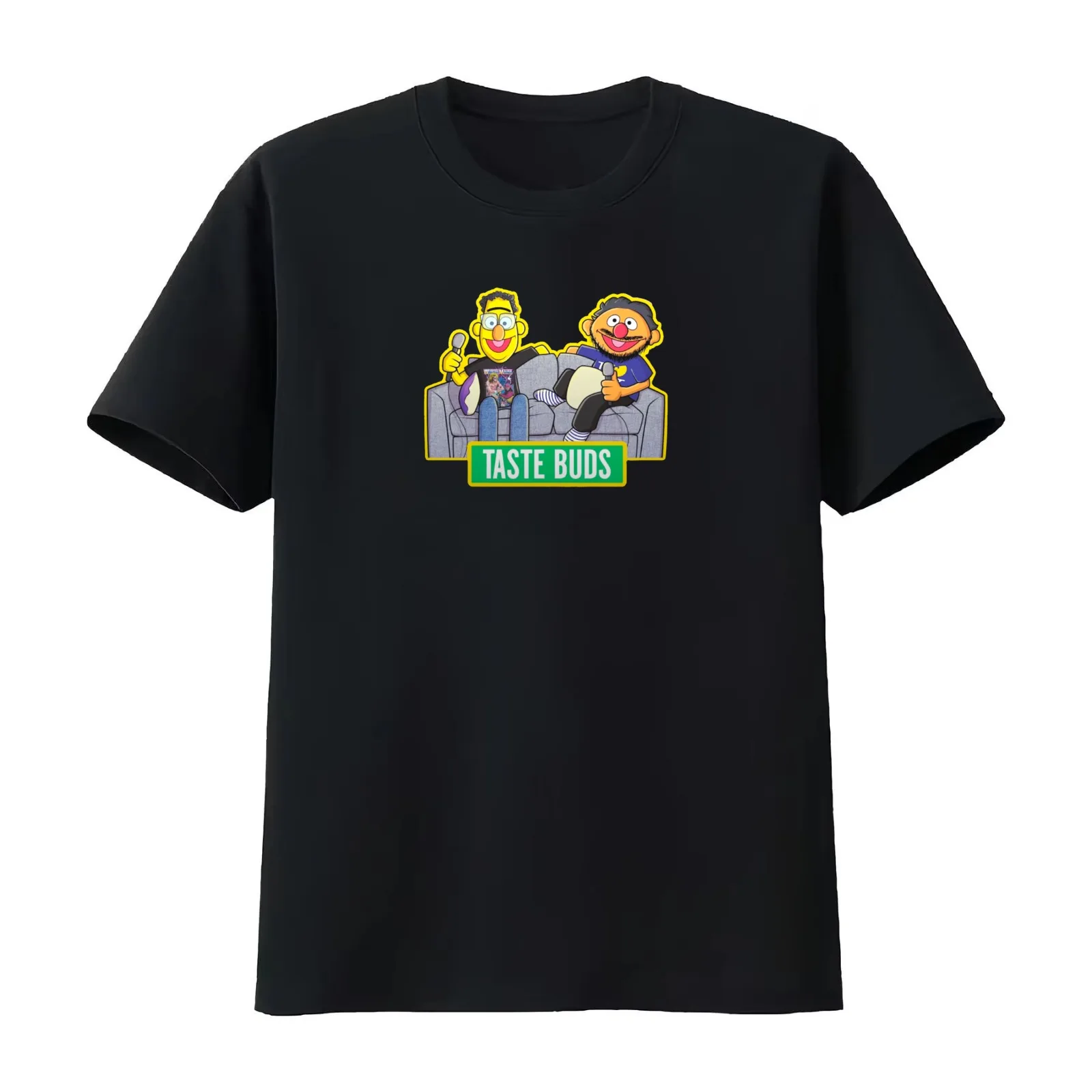 Taste Buds podcast T-Shirt Summer Casual Cotton Tee Oversized Streetwear Tops Vintage Graphic Print Loose Fit Short Sleeve