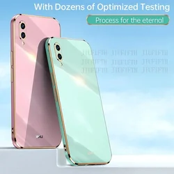 Casing For Vivo y91c Y93 y91i  Solid Color Straight Edge 6d Plating Phone Case Anti-Shock Ultra Slim TPU Soft Back Cover Coque