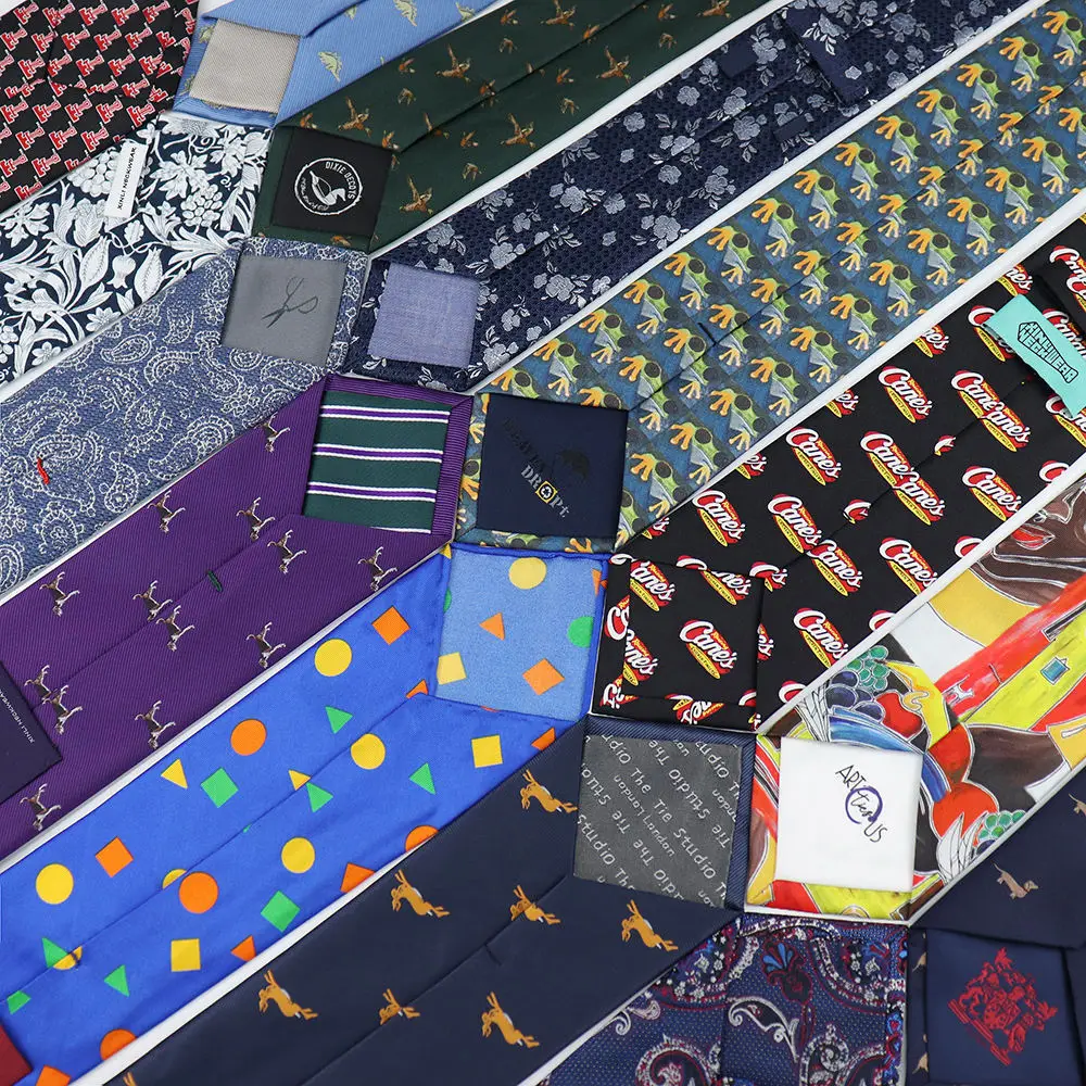 lot-de-10-cravates-personnalisees-avec-logo-production-rapide-en-24h-echantillon-en-7-jours-impression-jacquard-cravate-de-costume