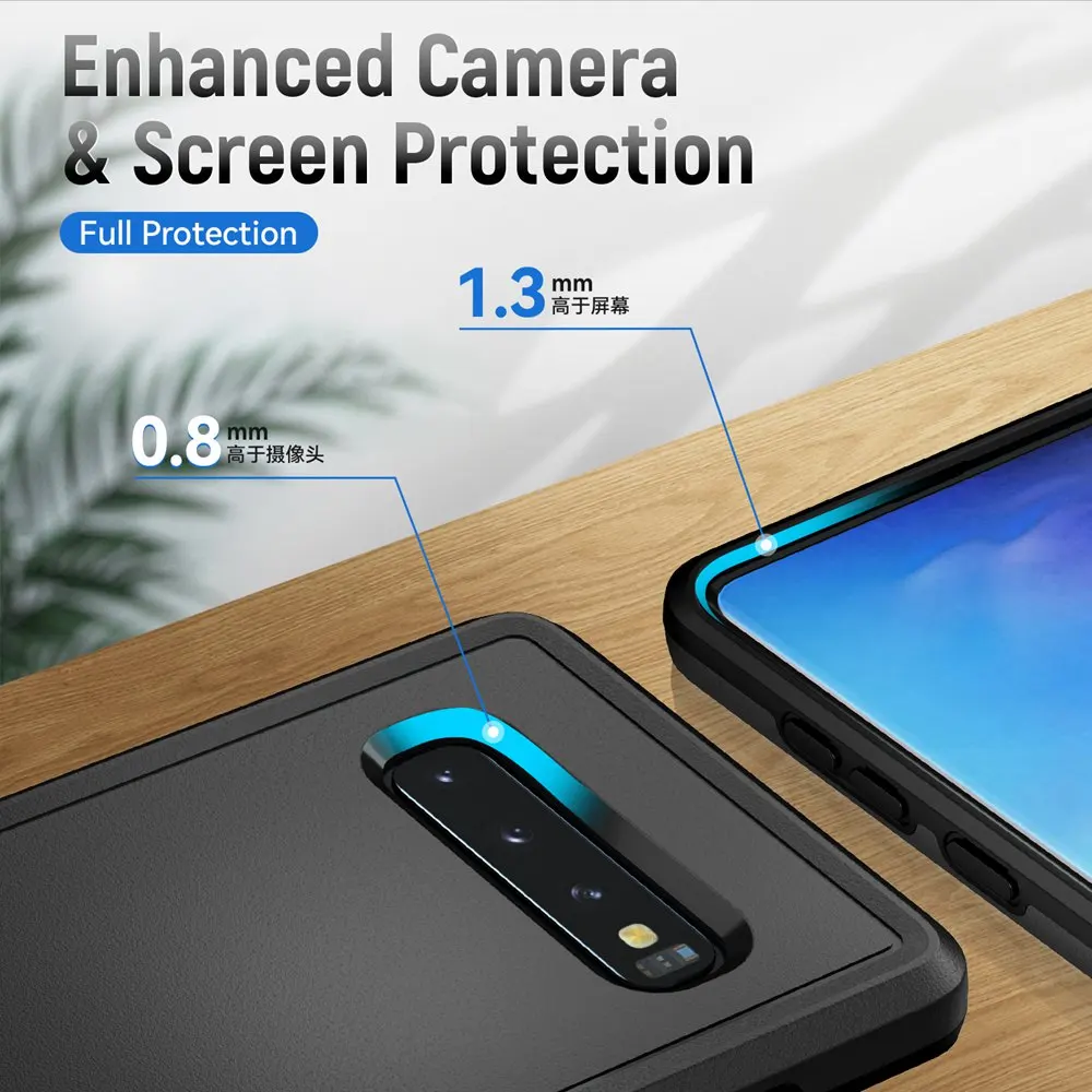 Hülle für Galaxy S10 Plus, stoßfeste Hybrid-Hülle mit zweilagigem Design, harte Abdeckung für Samsung Galaxy S10 Hüllen. – Detail 7
