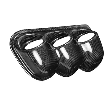 Do Mitsubishi Lancer EVO 7 8 9. generacji 2001-2007, z prawdziwego włókna węglowego, z deską rozdzielczą i trzema potrójnymi uchwytami na wskaźniki, akcesoria samochodowe 10 best sales evo 8 włókno węglowe - №5