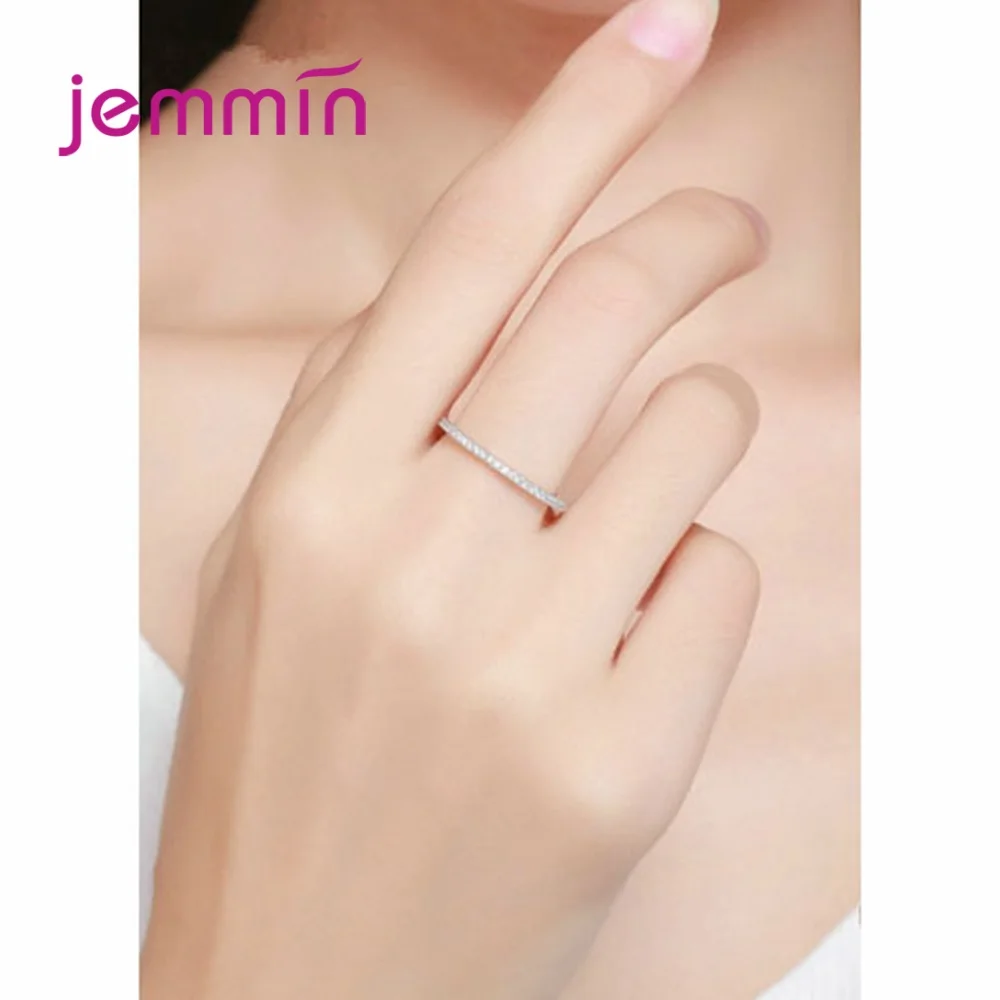 Luxury Brand Jewelry Cubic Zirconia Unique Shaped 925 Sterling Silver Rings For Women Wedding Engagement Size 5 6 7 8 9 10