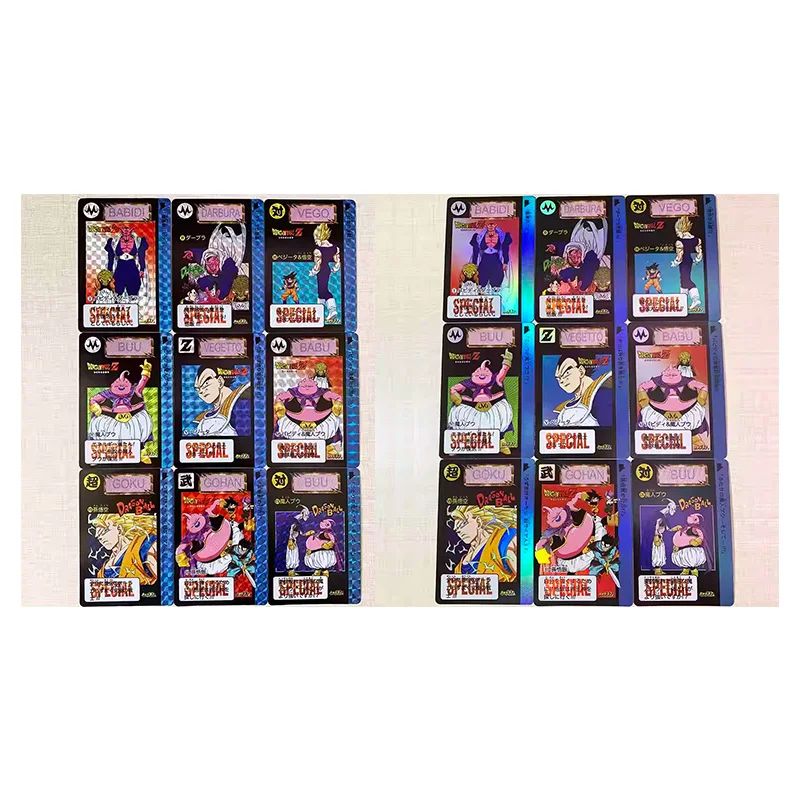 Japanese anime Dragon Ball Diy Homemade Yamcha Trunks Majin Buu Cell Son Goku Vegeta IV krillin Collection flash Card Toys Gift