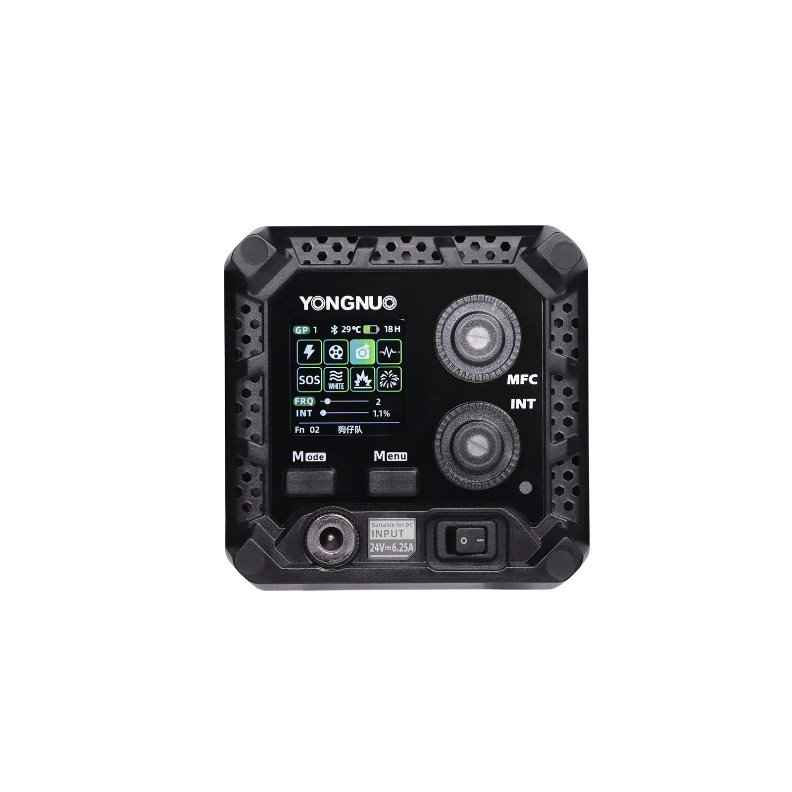 YN150Li مع بطارية ليثيوم 2700-6500K 150W Mini Bowens Mount المستمر COB LED ضوء مع التحكم في التطبيق للخارجية