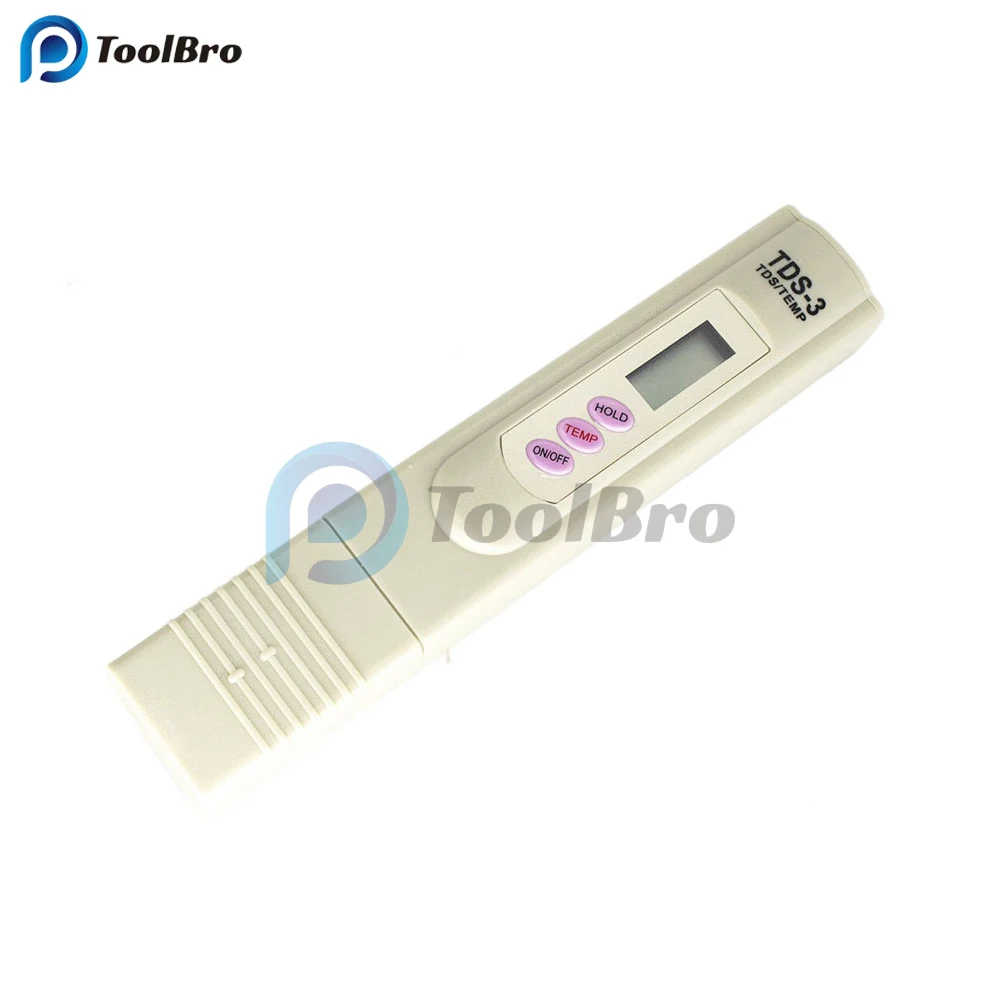 2-in-1 PPM Water TDS Meter Tester Drinking Water Quality Analyzer Monitor Filter Rapid Test Aquarium Hydroponics Pools PPM TDS-3