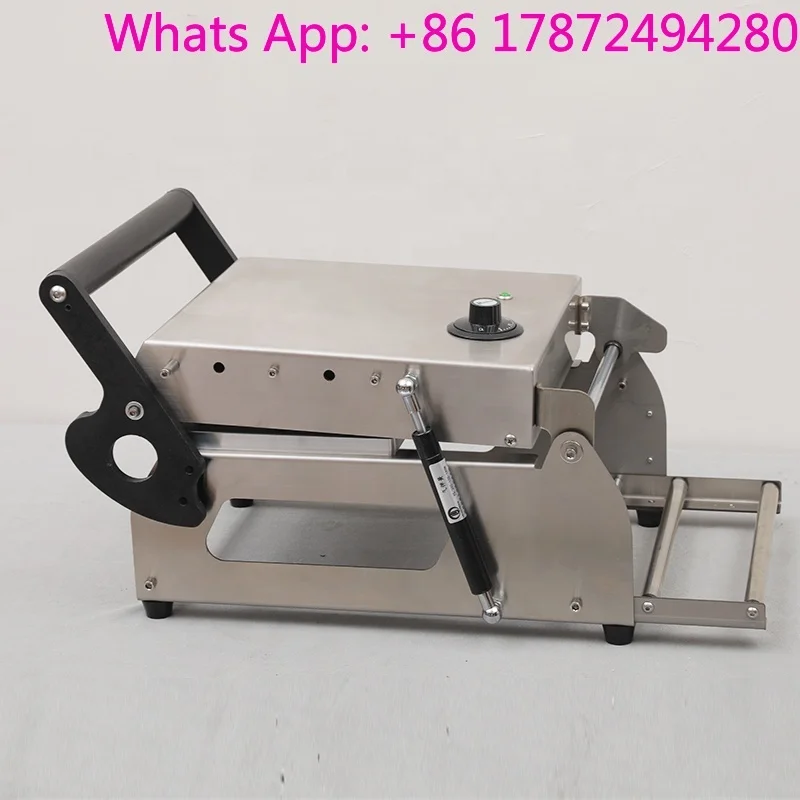Manual Fruit Vegetable Tray Sealing Machine, Fast Food Plastic Film Heat Sealer for Food Packaging