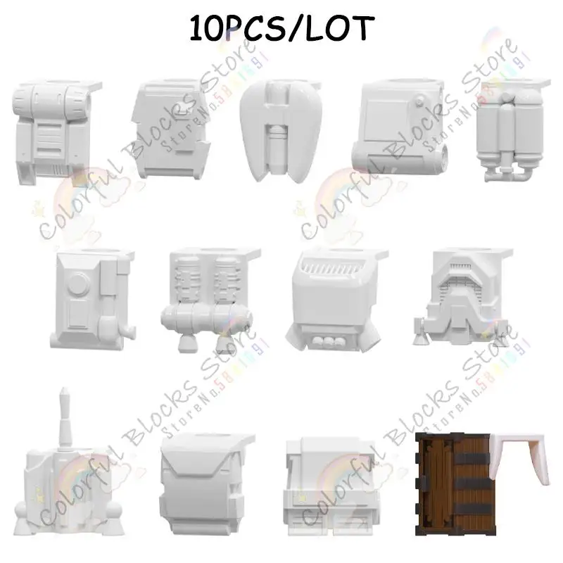 10PCS/LOT Figure Accessories Building Blocks DIY Movie Series Action Figure Backpacks Anime Nezuko Box Bricks Toys For Kids Gift