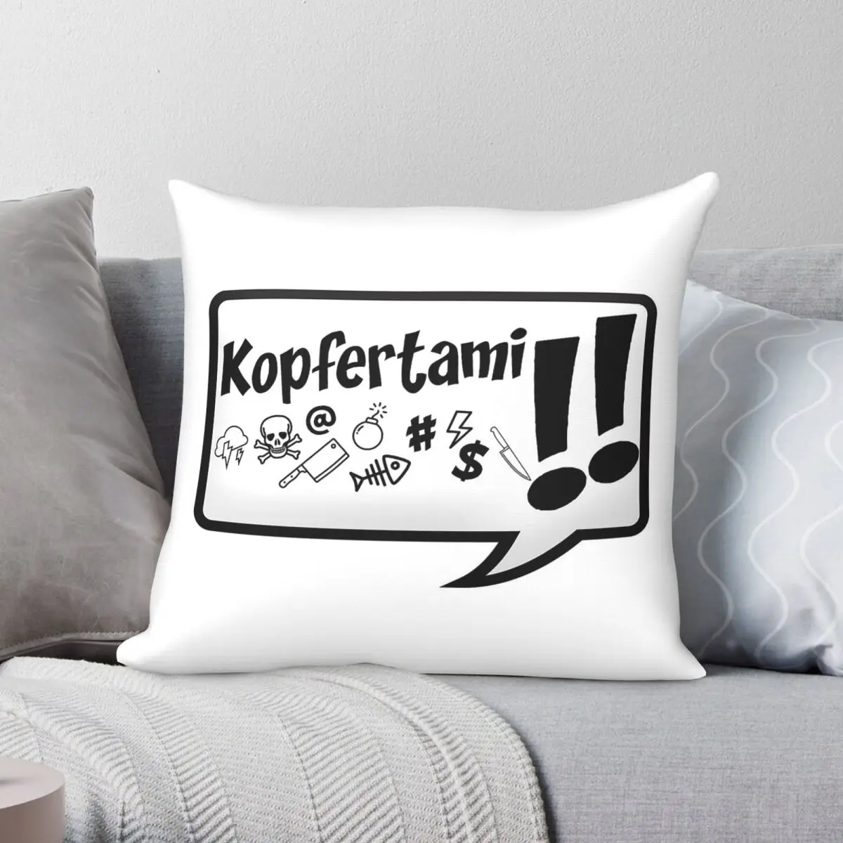 

Kopfertami Alsatian Square Pillowcase Polyester Linen Velvet Pattern Zip Decorative Home Cushion Cover Wholesale 18"