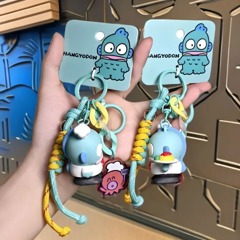 

Genuine Sanrio Hangyodon Chef Cute Keychain Trending Viral Backpack Car Decor Pendant Lovely Exquisite Small Gift For Kids Girls