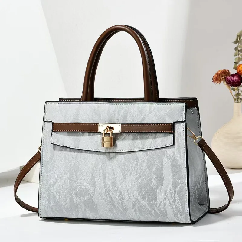 

New Women's Handbag Large Tote Shoulder Bag Elegant Soft Leather Mom Purse Fashionable Commuter Crossbody Bag Spacious