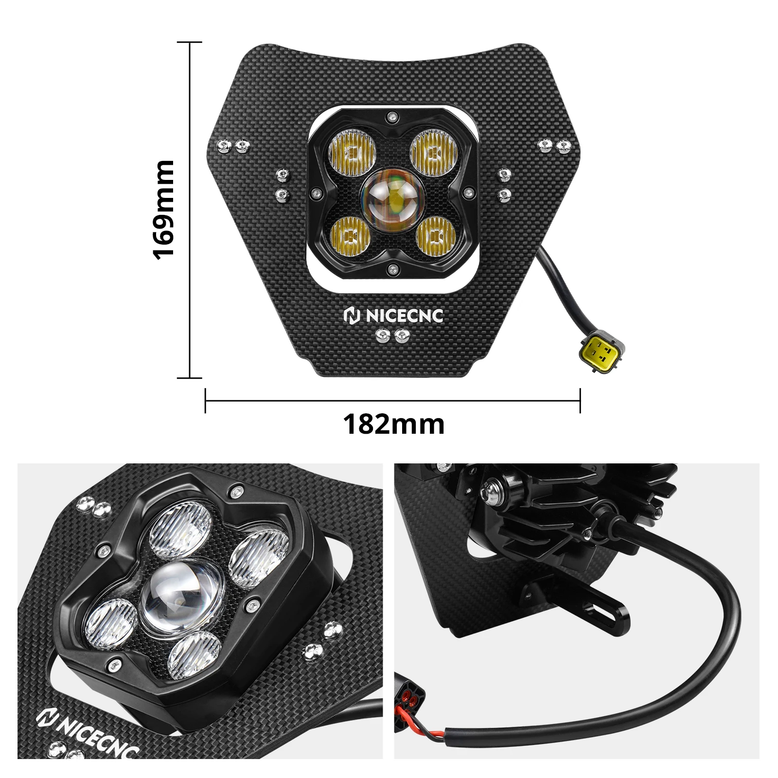 NICECNC For KTM 2024-2025 EXC 300 EXC 250 EXCF 350 EXC 450 EXC 150 XCW 300 XCF-W XWF Motorcycle 28W 12-30V LED Lamp Headlight - Image 2
